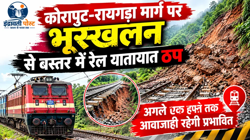 बस्तर में रेल यातायात ठप, अगले एक हफ्ते तक आवाजाही रहेगी प्रभावित